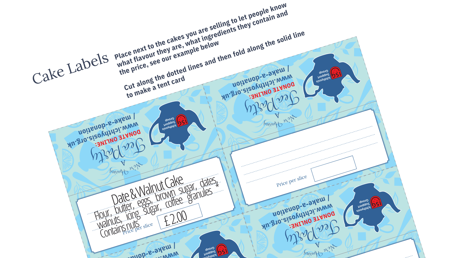We're Having A Tea Party Cake Labels